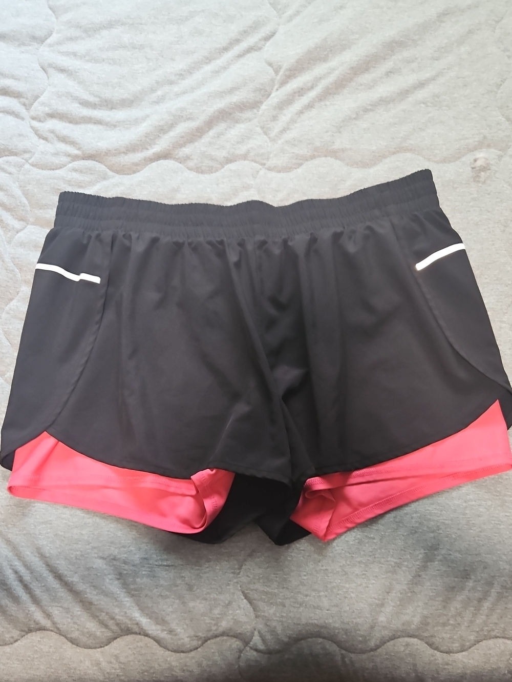 Athletic Works Black Shorts with Pink Liner